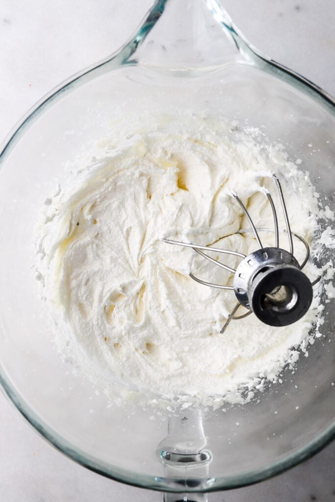 bowl of butter, sugar and oil creamed