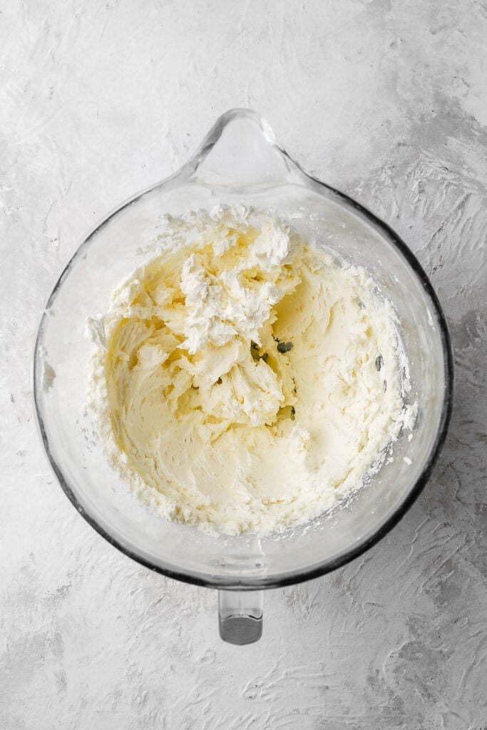 bowl of creamed butter
