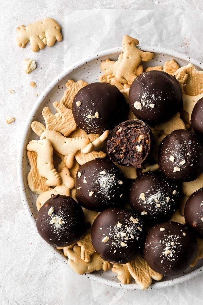 Chocolate Animal Cracker Truffles Scoops