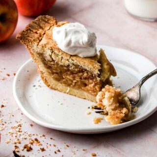 rustic apple pie slice