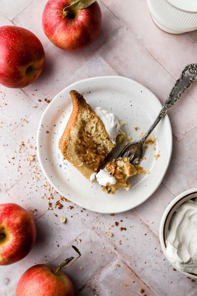 rustic apple pie slice 