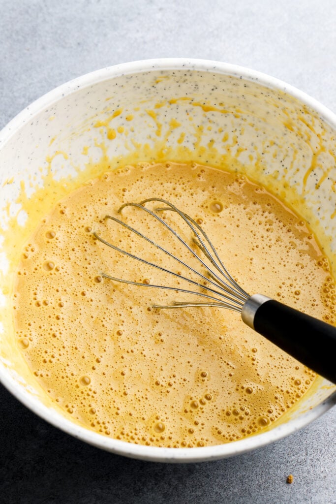 batter with apple sauce mixed in