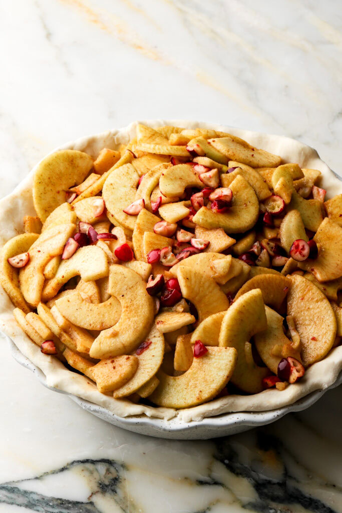 filling in pie crust