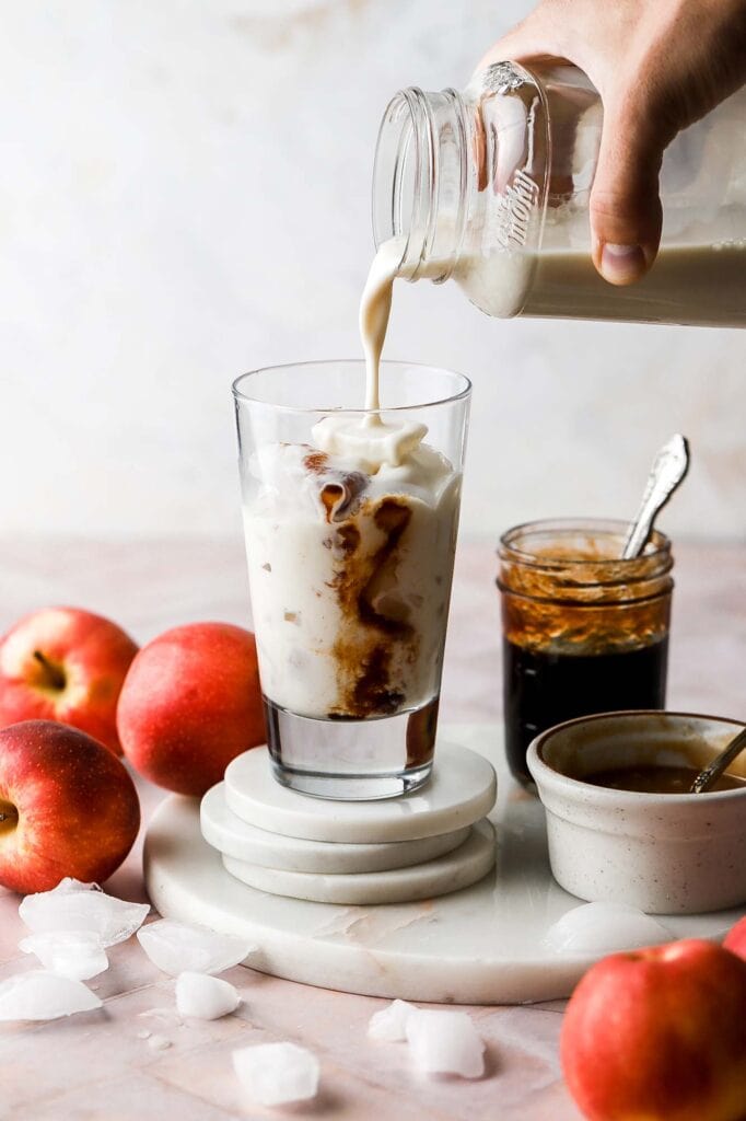 pour the milk