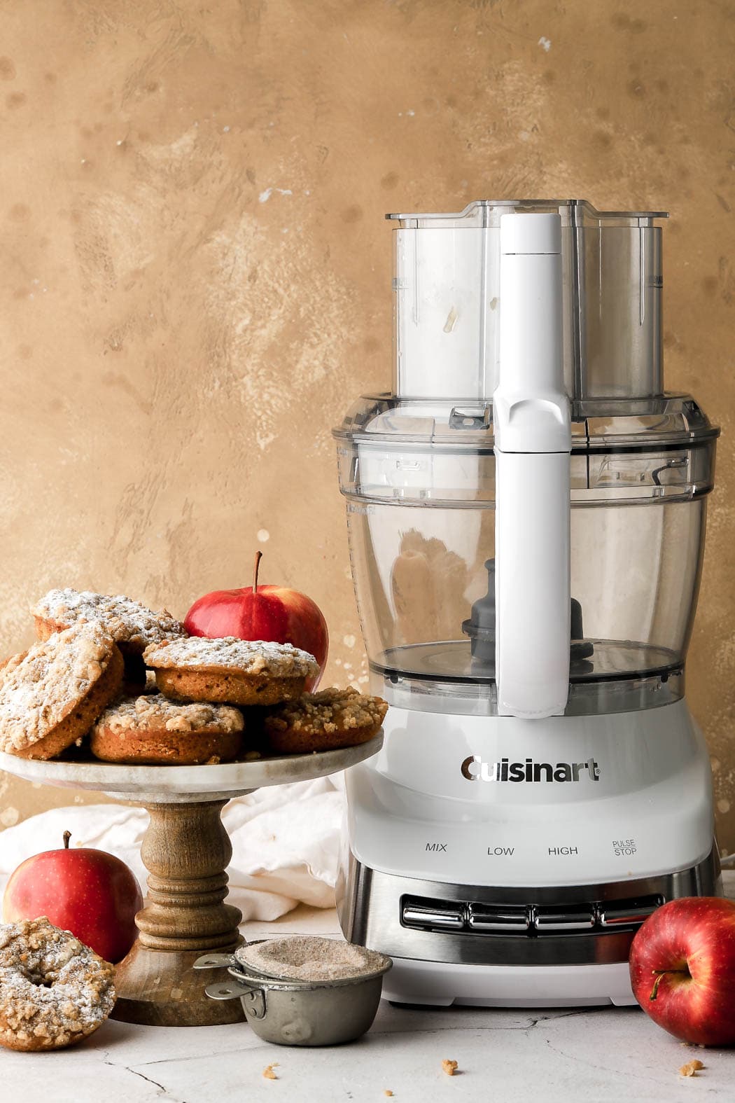 apple crumb donuts with food processor