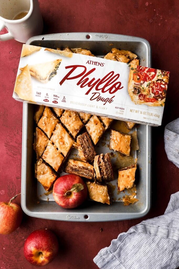 apple pie baklava with athens box