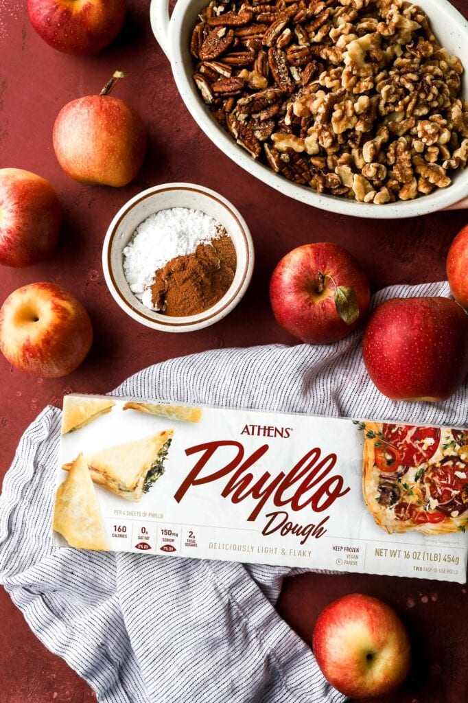ingredients for apple baklava