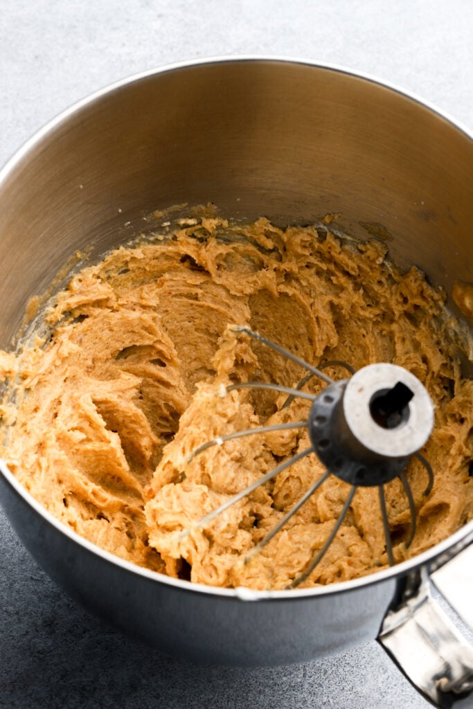 eggs added to the cupcake batter