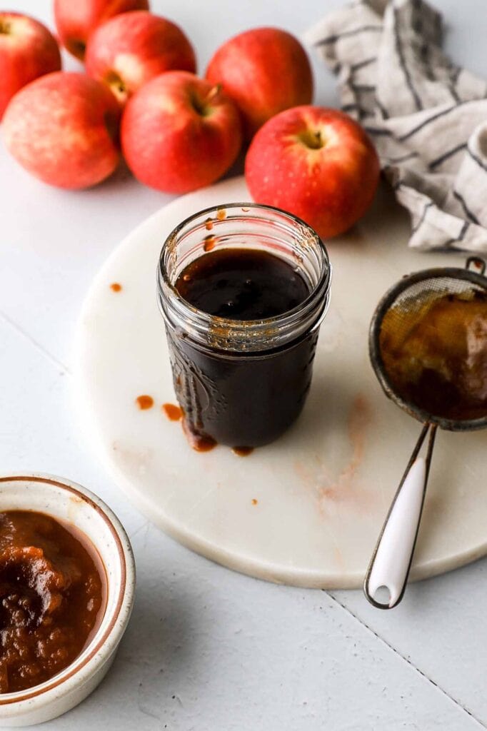 cooked apple crisp syrup