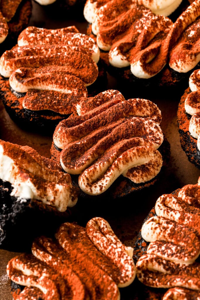 mini chocolate tiramisu donuts