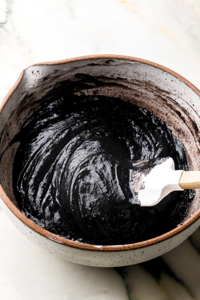 dry ingredients folded into batter