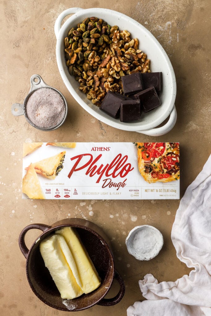 ingredients for baklava cake