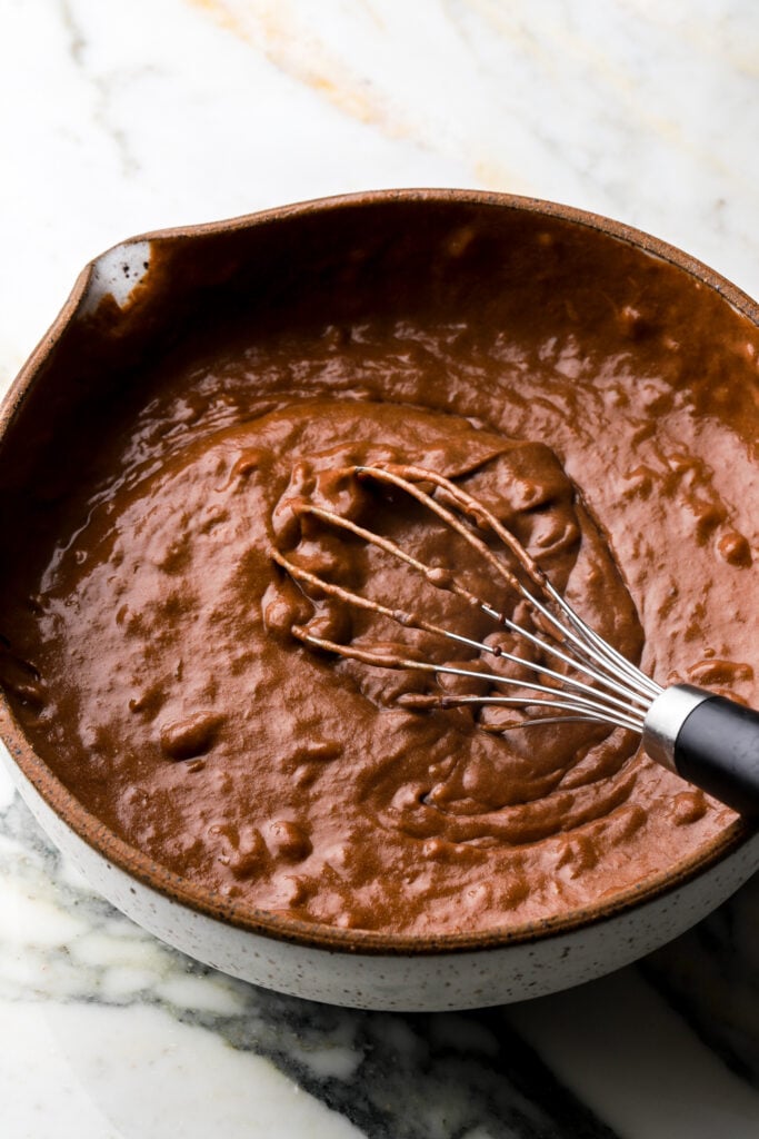 bananas added to batter