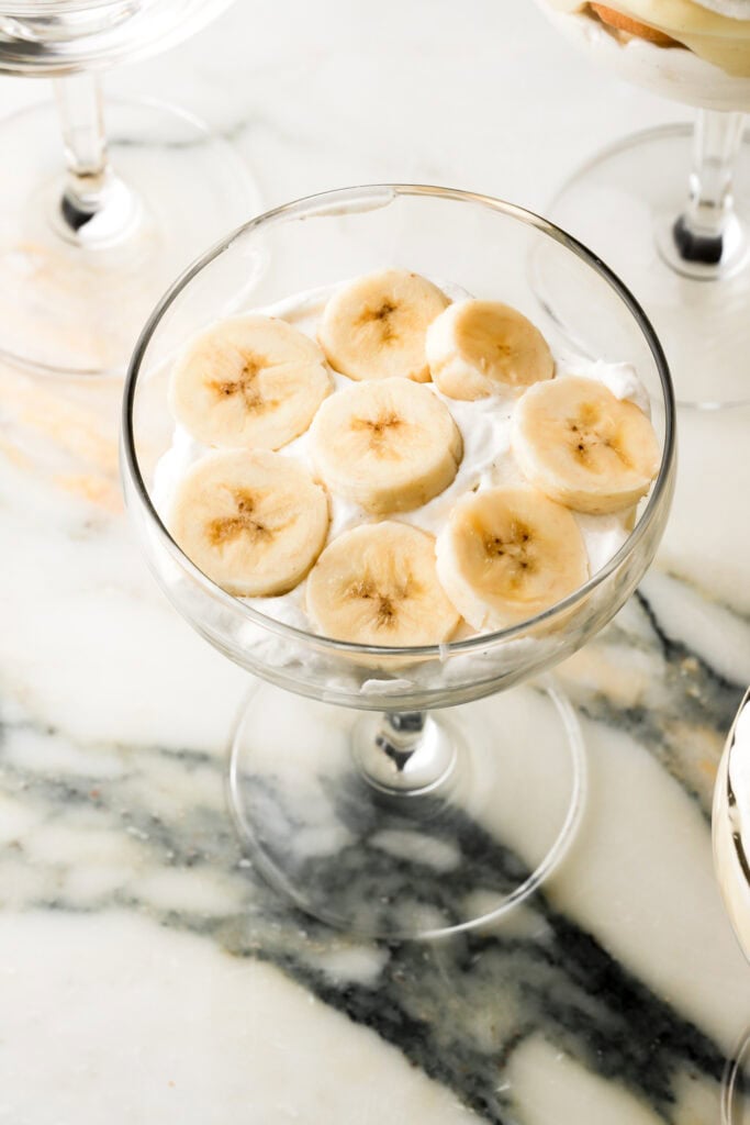 second layer of banana slices