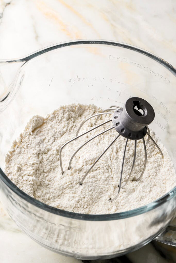 dry ingredients whisked together