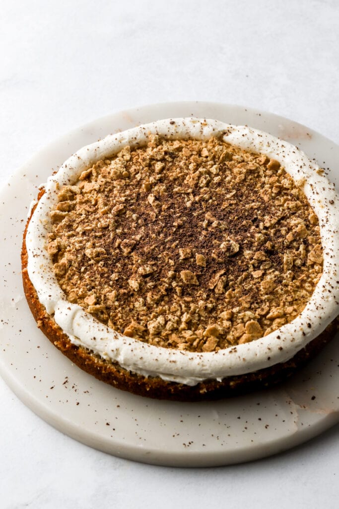 fill in with graham crackers and chocolate shavings