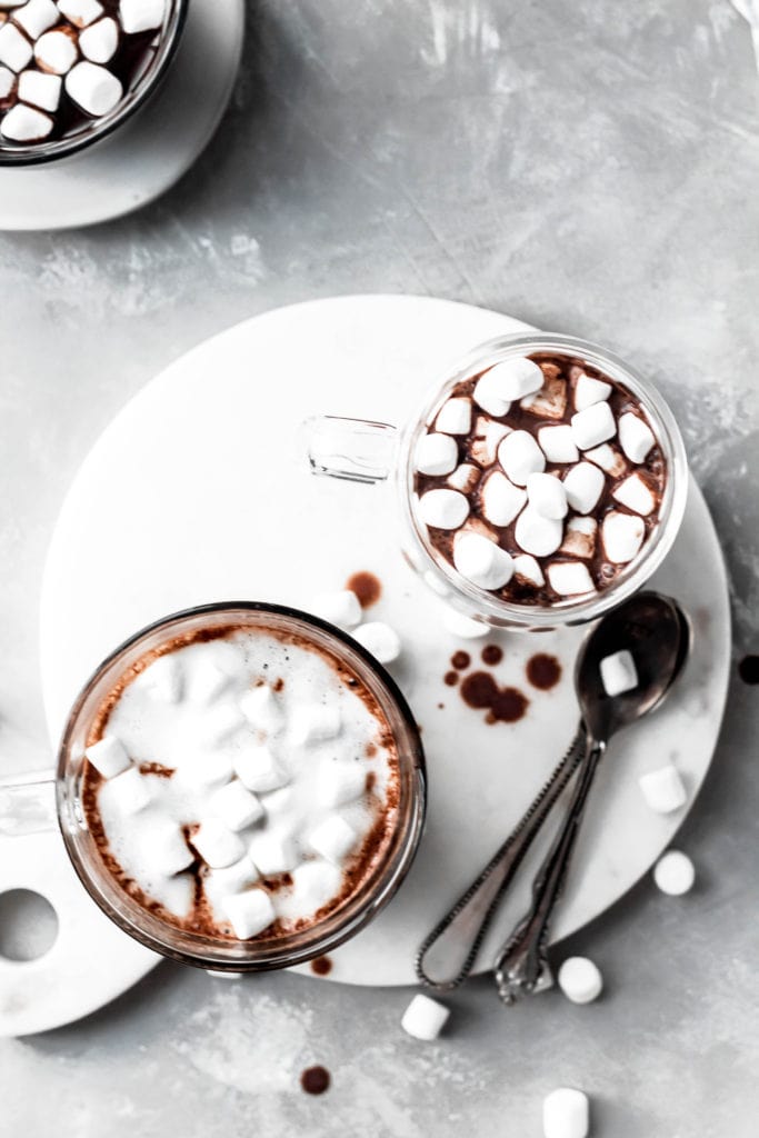 overhead shot marshmallows