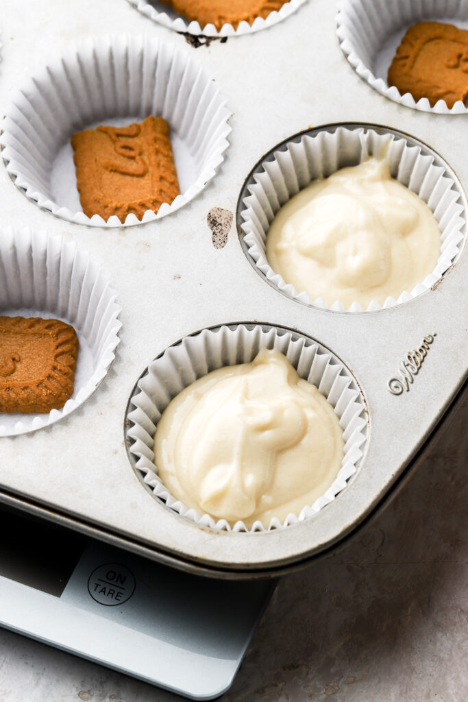 top with vanilla cupcake batter