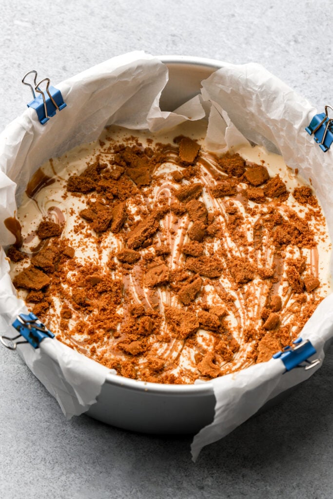 biscoff cookies crumbled on ice cream