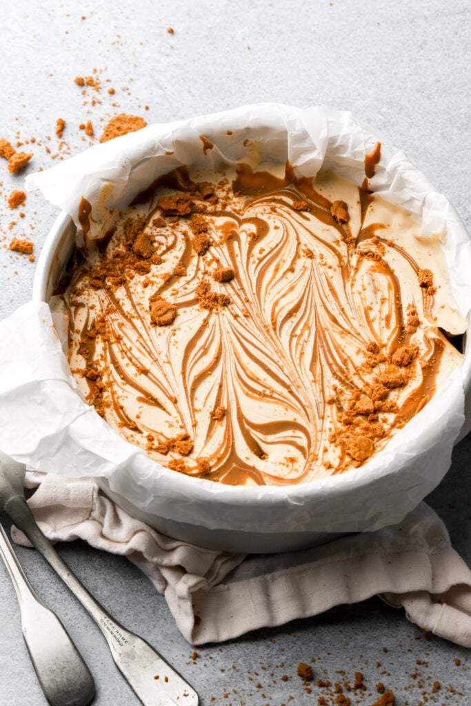 finished biscoff ice cream