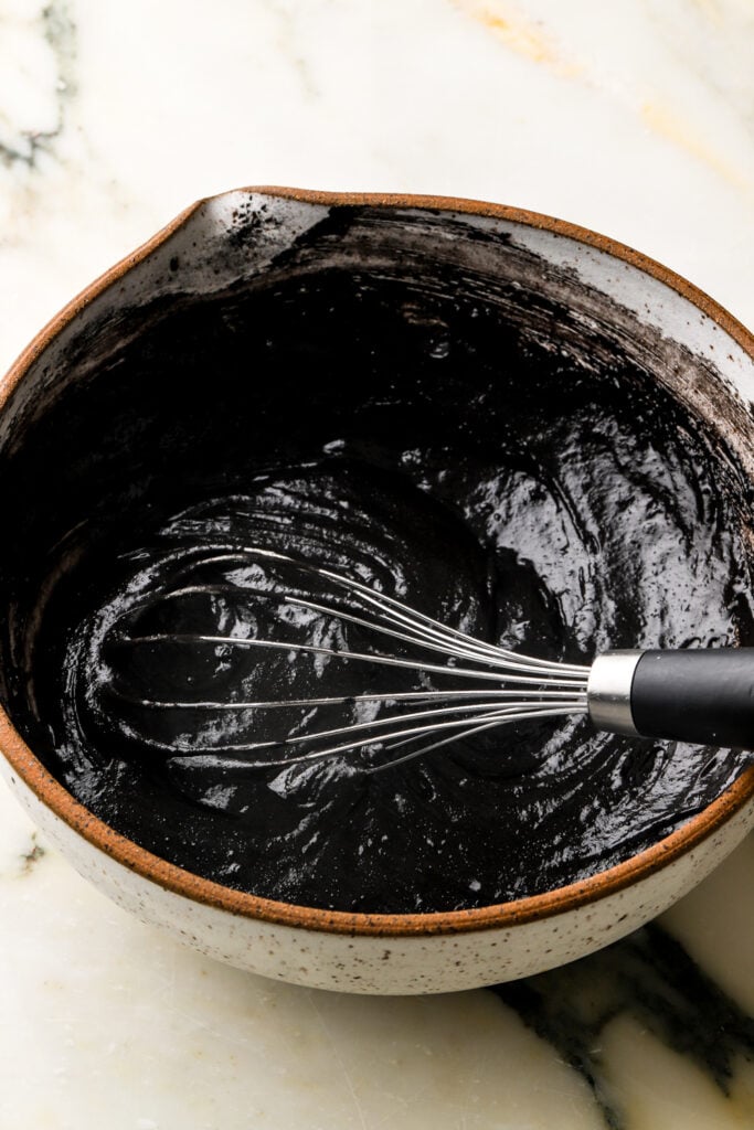 black cocoa whisked into cookie dough