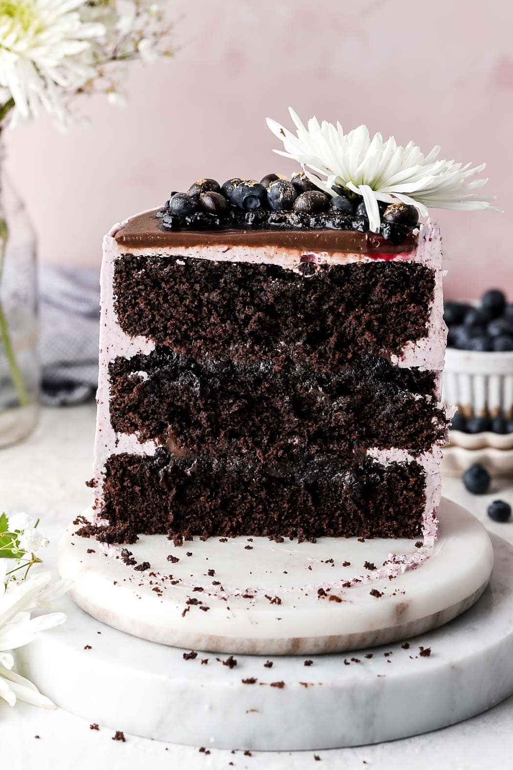 blueberry chocolate cake