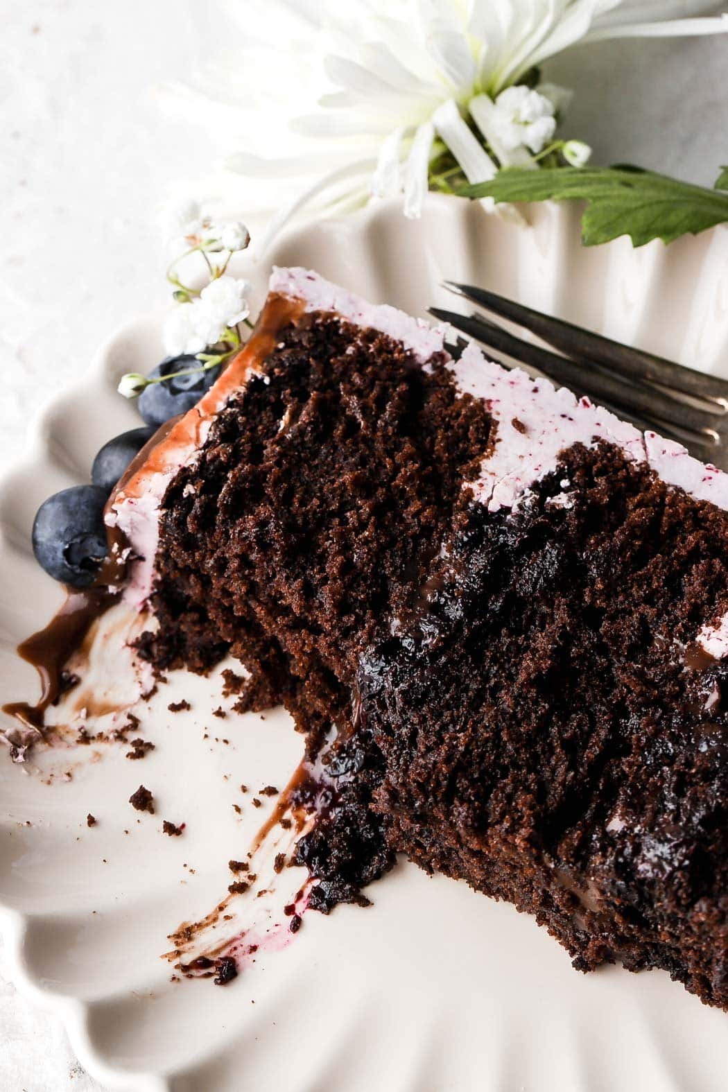 chocolate blueberry cake