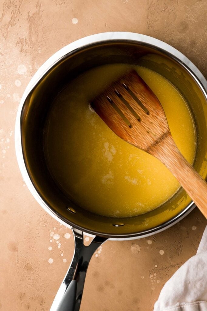 color brightens when it's bubbling