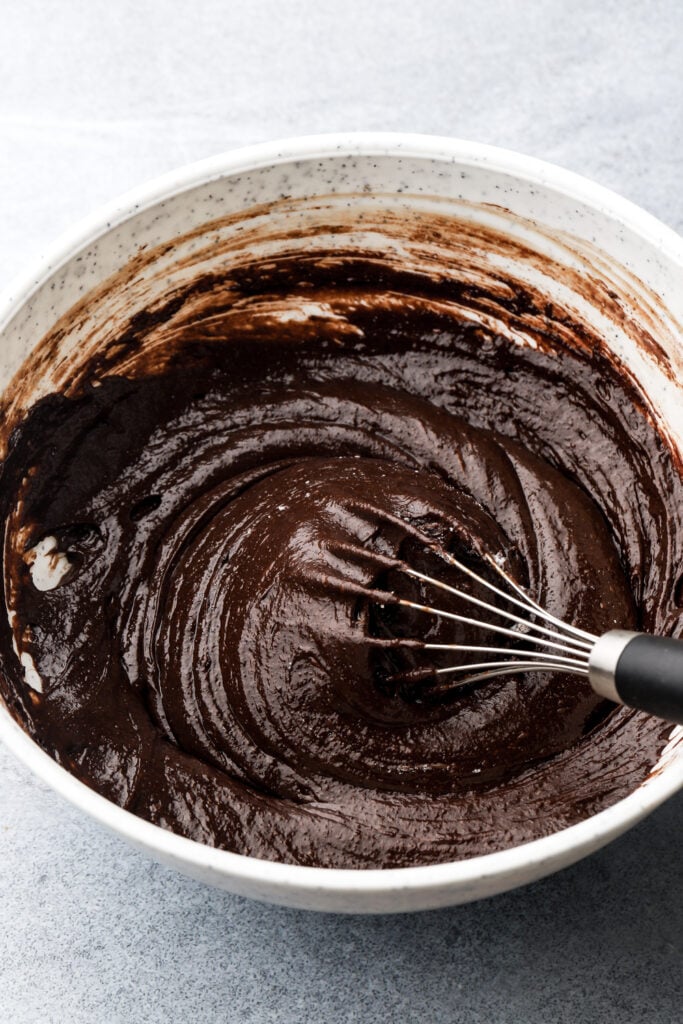 flour added to brownie batter