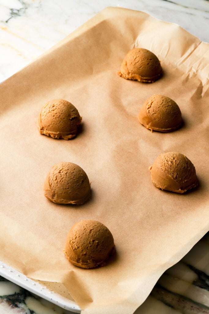 Scoop cookie dough after refrigerating