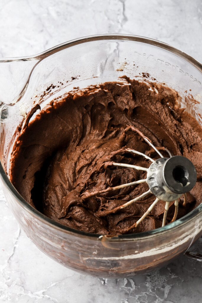 cocoa powder added and whipped well
