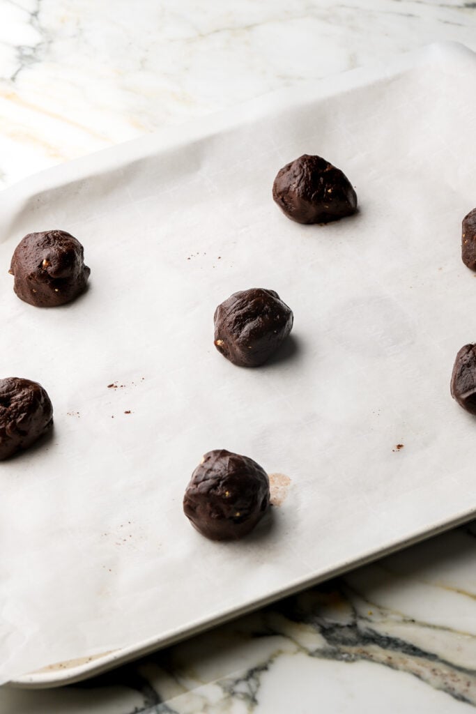 cookie dough rolled into balls