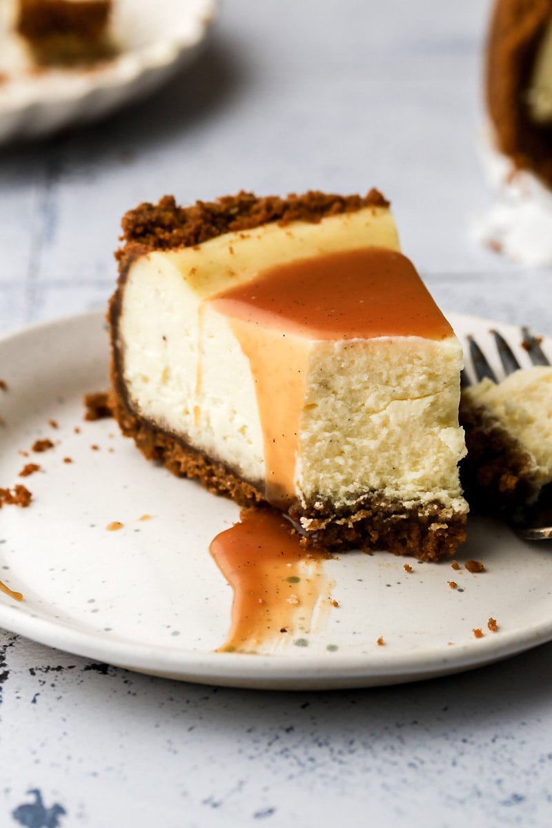 10 inch cheesecake with caramel topping