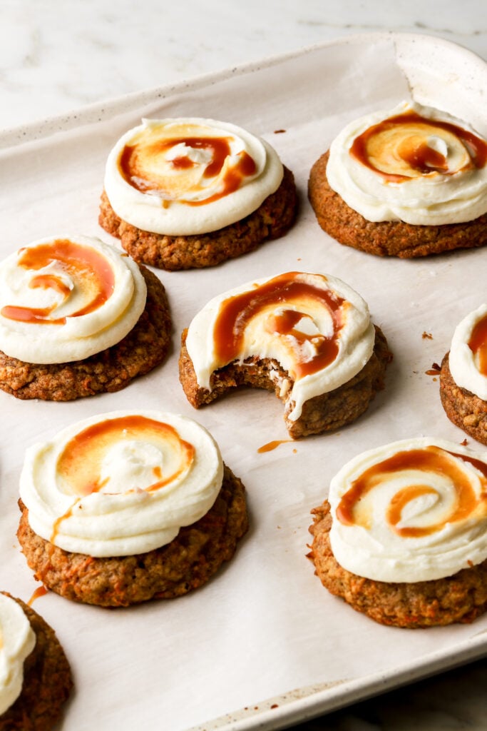 finished carrot cake cookies