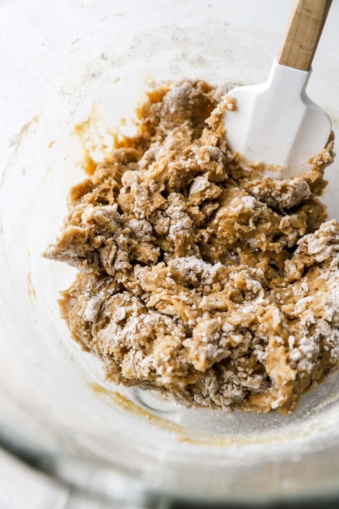 fold flour into wet ingredients