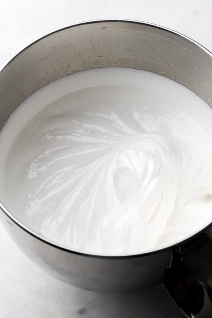 meringue with soft peaks