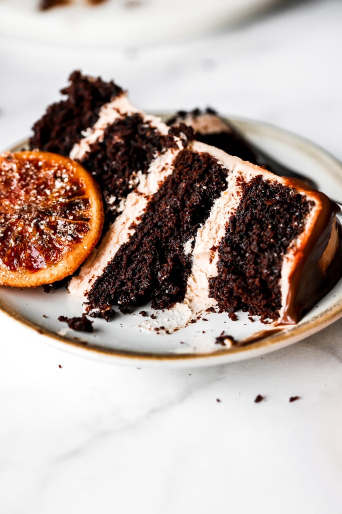 dark chocolate blood orange cake