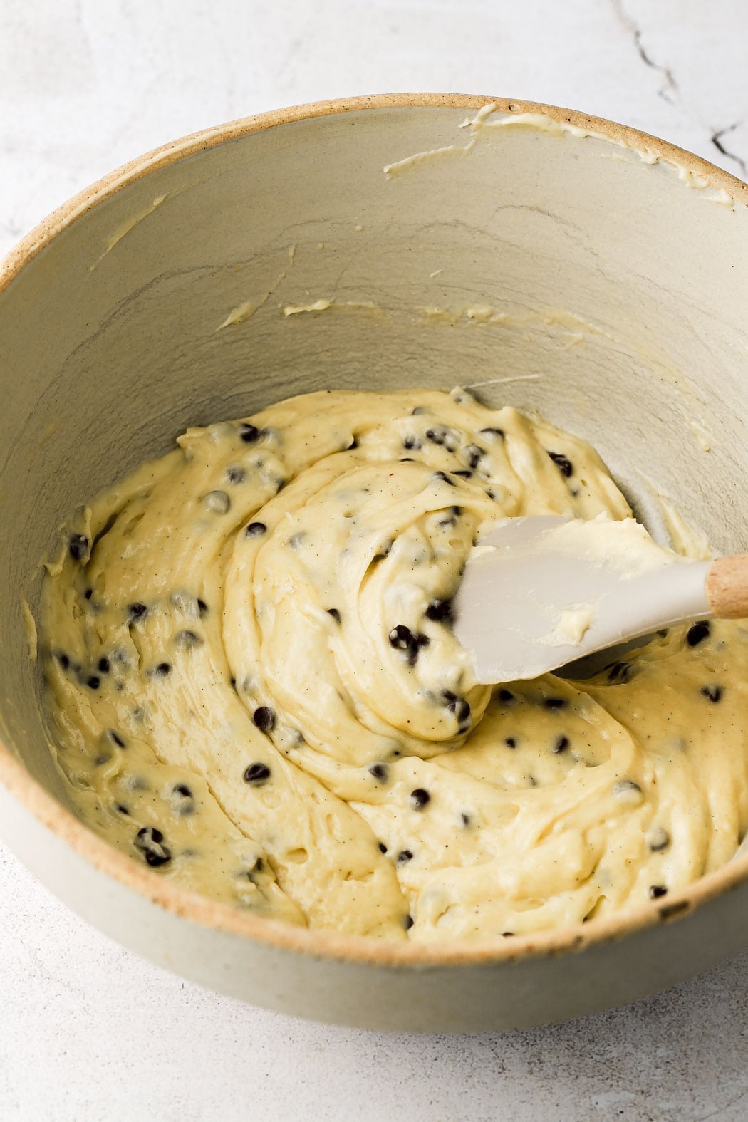 fold in mini chocolate chips