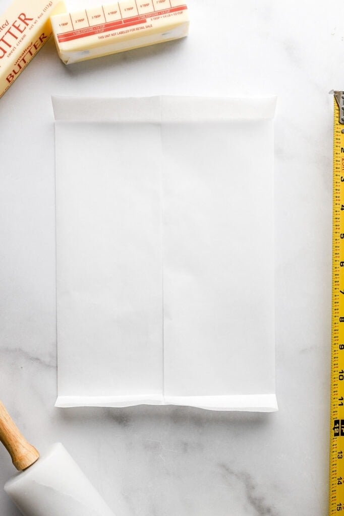 fold parchment into desired size