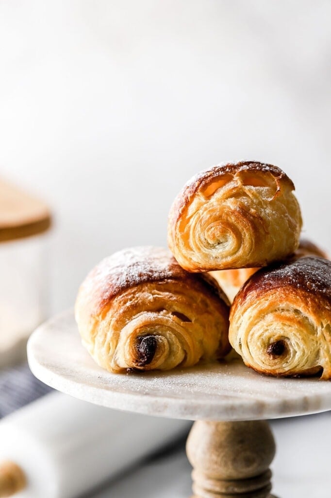 chocolate croissants (pain au chocolat)
