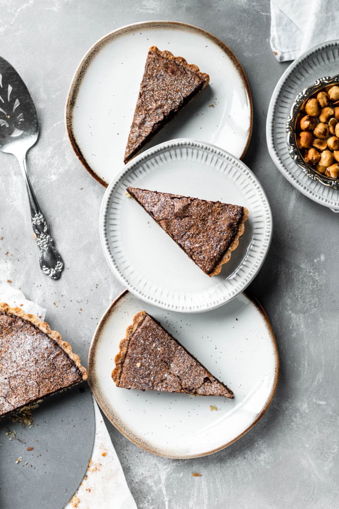chocolate pie slices