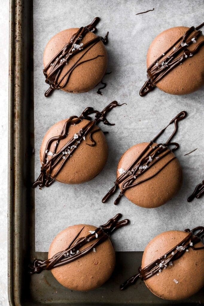 drizzle melted chocolate and pinch of sea salt