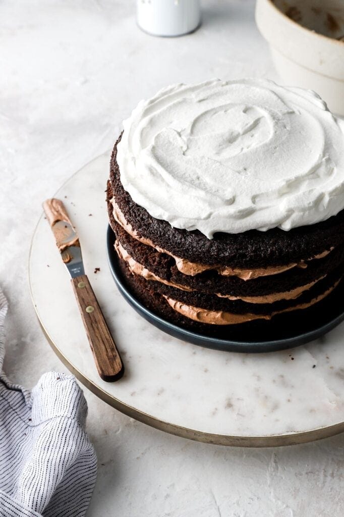 repeat and top with whipped cream