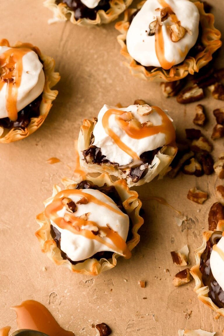 chocolate praline pies