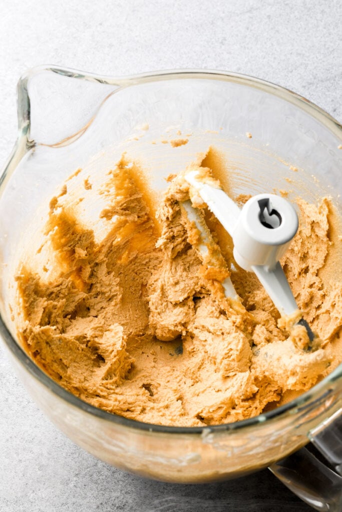 butter and brown sugar creamed 