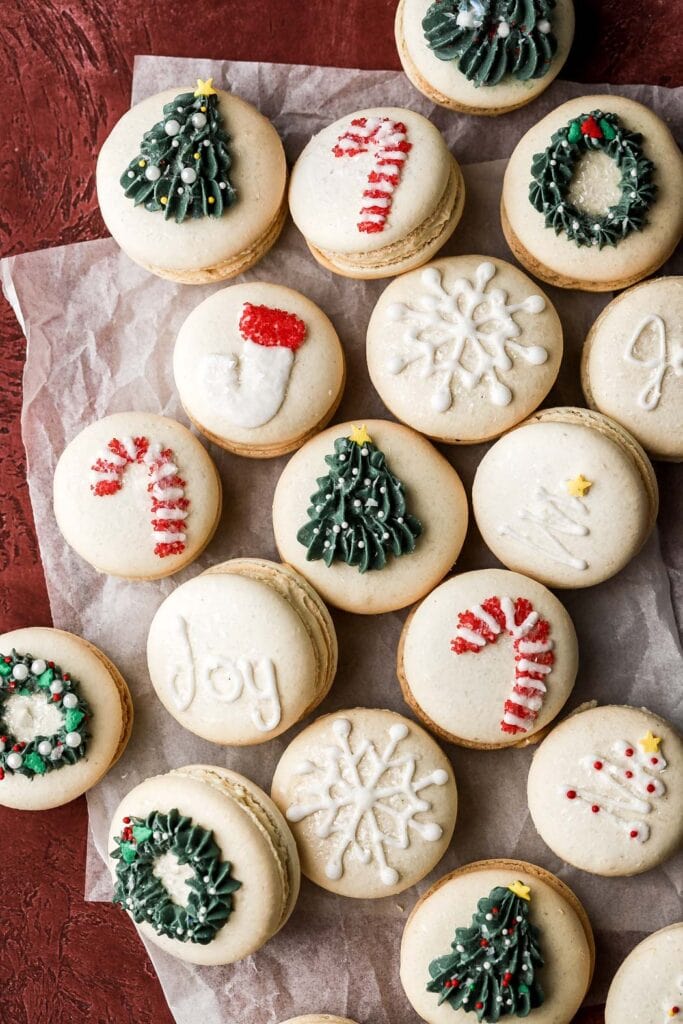 christmas macarons