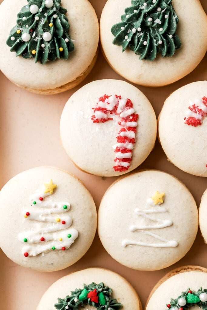 candy cane macarons