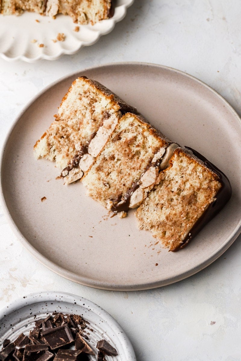 slice of cake on a plate