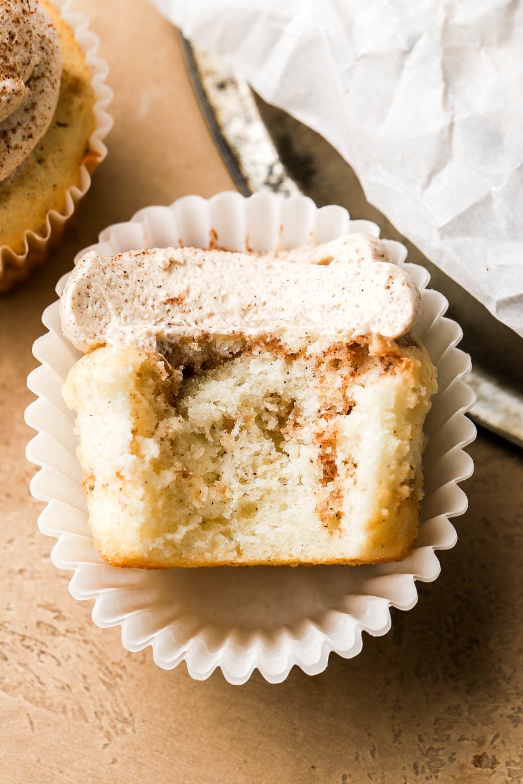 cinnamon cupcakes with cinnamon buttercream