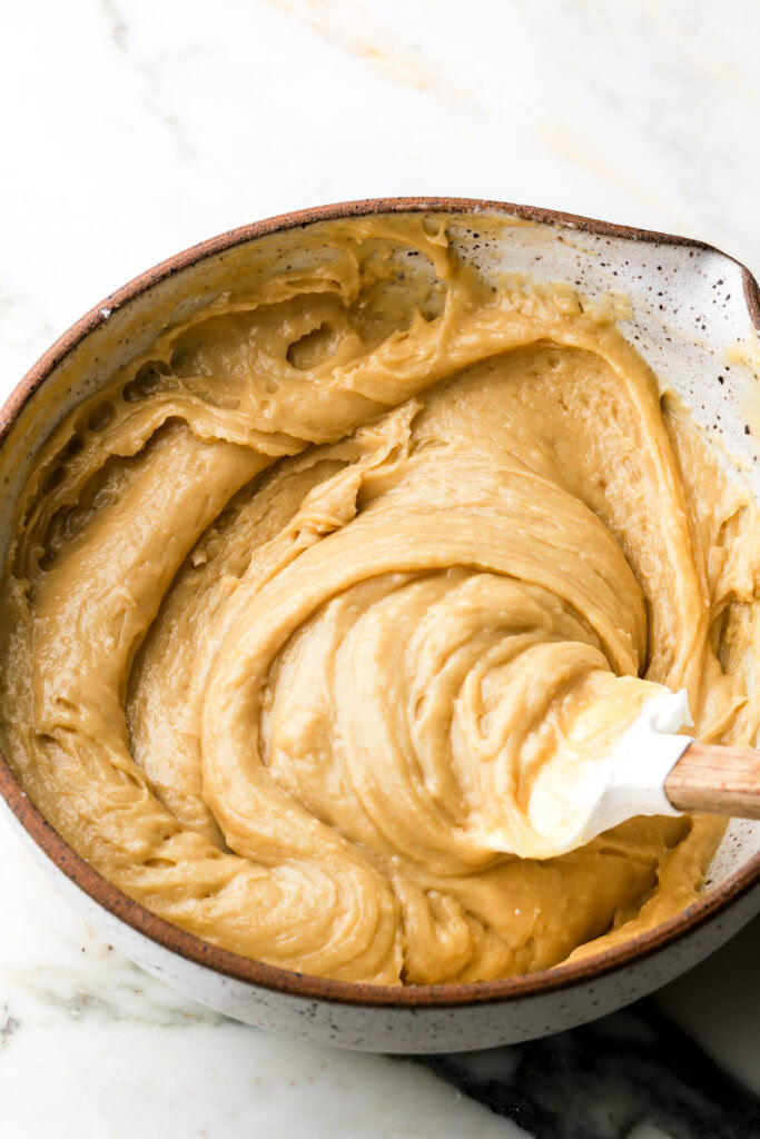 dry ingredients folded into batter